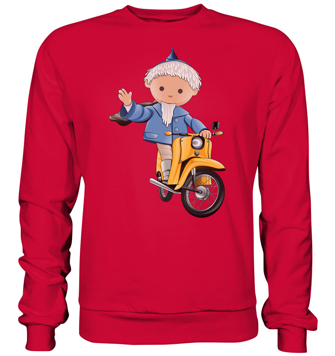 DDR Ostalgie Pullover Unisex • UNSER SANDMÄNNCHEN - AUF DER SCHWALBE - BLAU (PU-137, 1973)