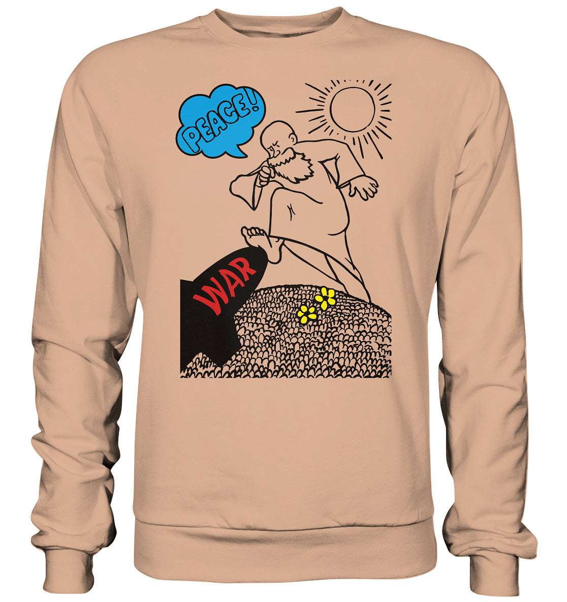 DDR Ostalgie Pullover Unisex • PEACE & WAR (ORIGINAL DDR-PLAKAT)