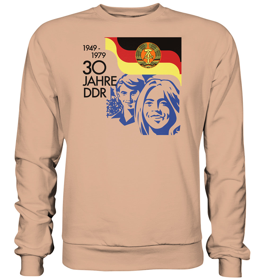 DDR Ostalgie Pullover Unisex • 30 JAHRE DDR - BRIEFMARKE