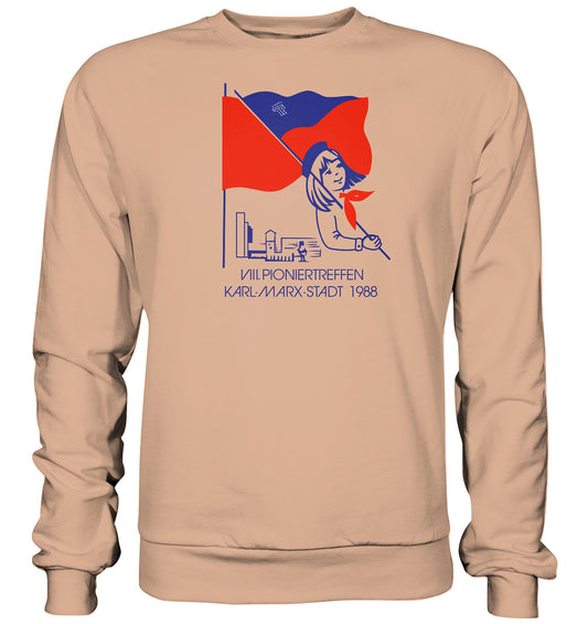 DDR Ostalgie Pullover Unisex • 8. PIONIERTREFFEN KARL-MARX-STADT 1988