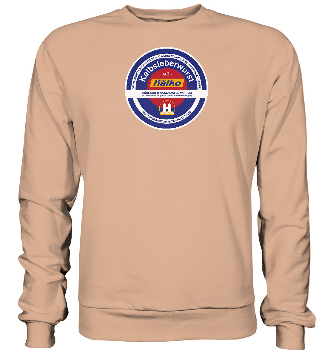 DDR Ostalgie Pullover Unisex • HALBERSTÄDTER WURSTWAREN - KALBSLEBERWURST