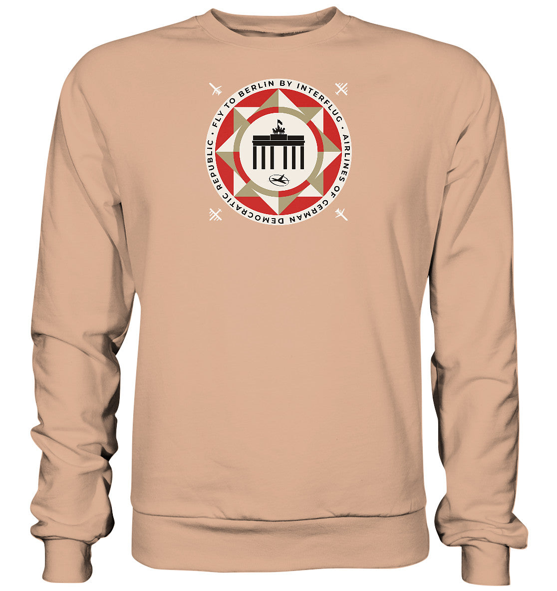 DDR Ostalgie Pullover Unisex • FLY TO BERLIN WITH INTERFLUG - ORIGINALWERBUNG