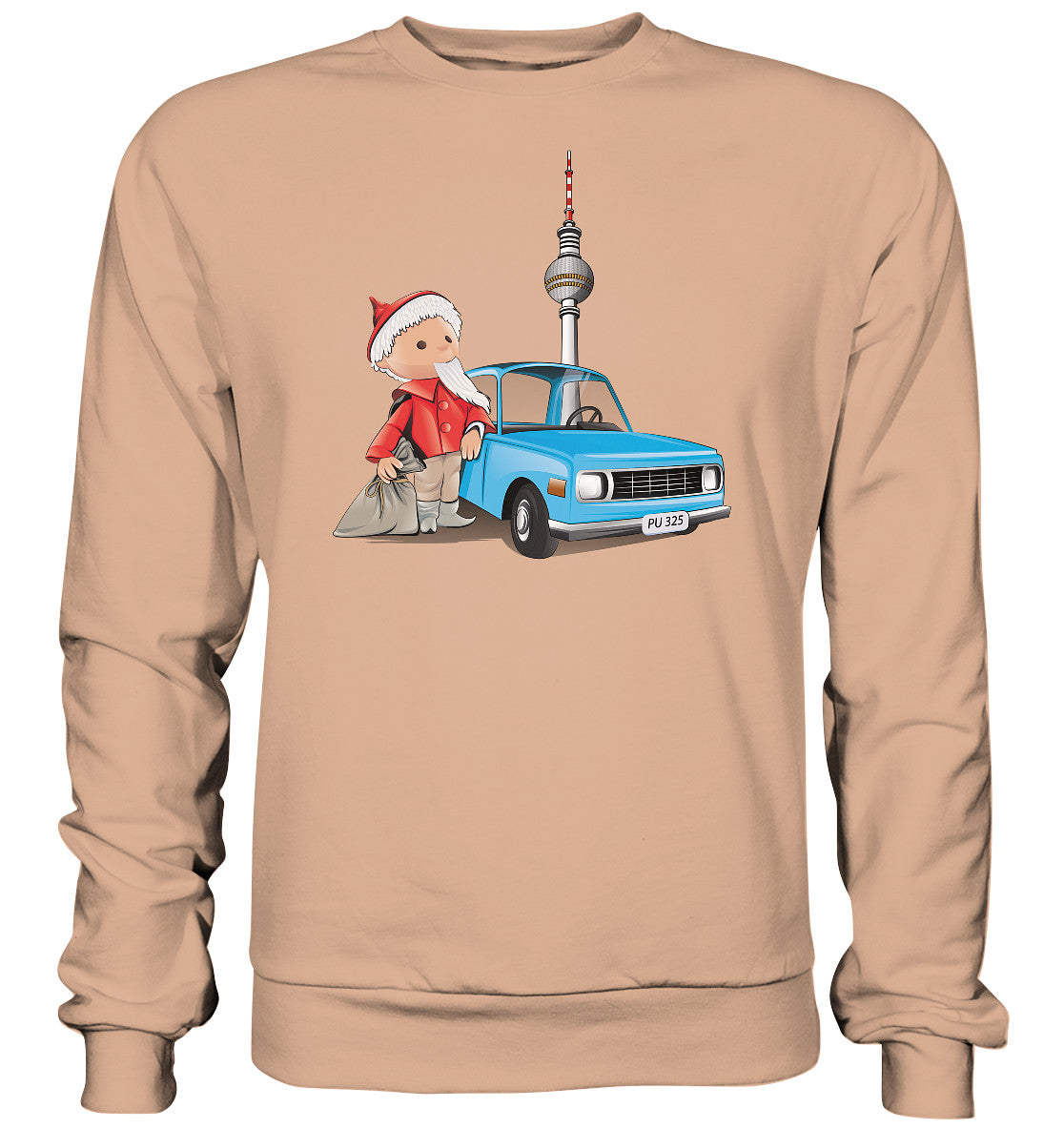 DDR Ostalgie Pullover Unisex • UNSER SANDMÄNNCHEN - MIT WARTBURG IN BERLIN (PU-325)