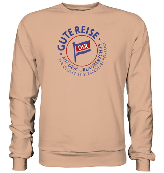 DDR Ostalgie Pullover Unisex • DSR GUTE REISE - VEB DEUTSCHE SEEREEDEREI - hell