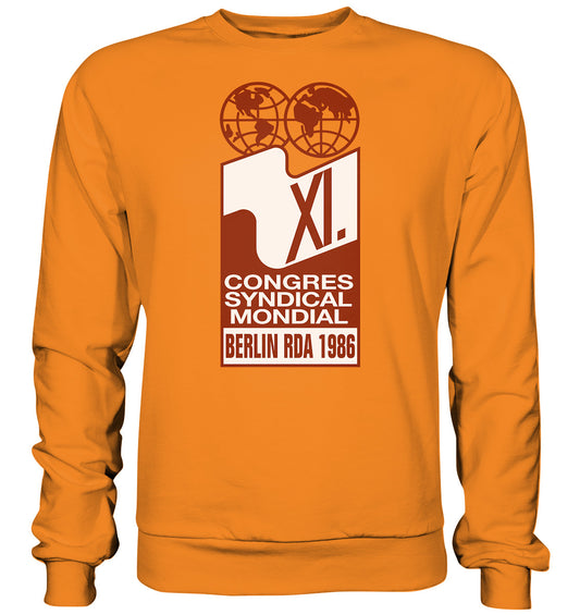 DDR Ostalgie Pullover Unisex • KONGRESS DES WELTGEWERKSCHAFTSBUNDES 1986