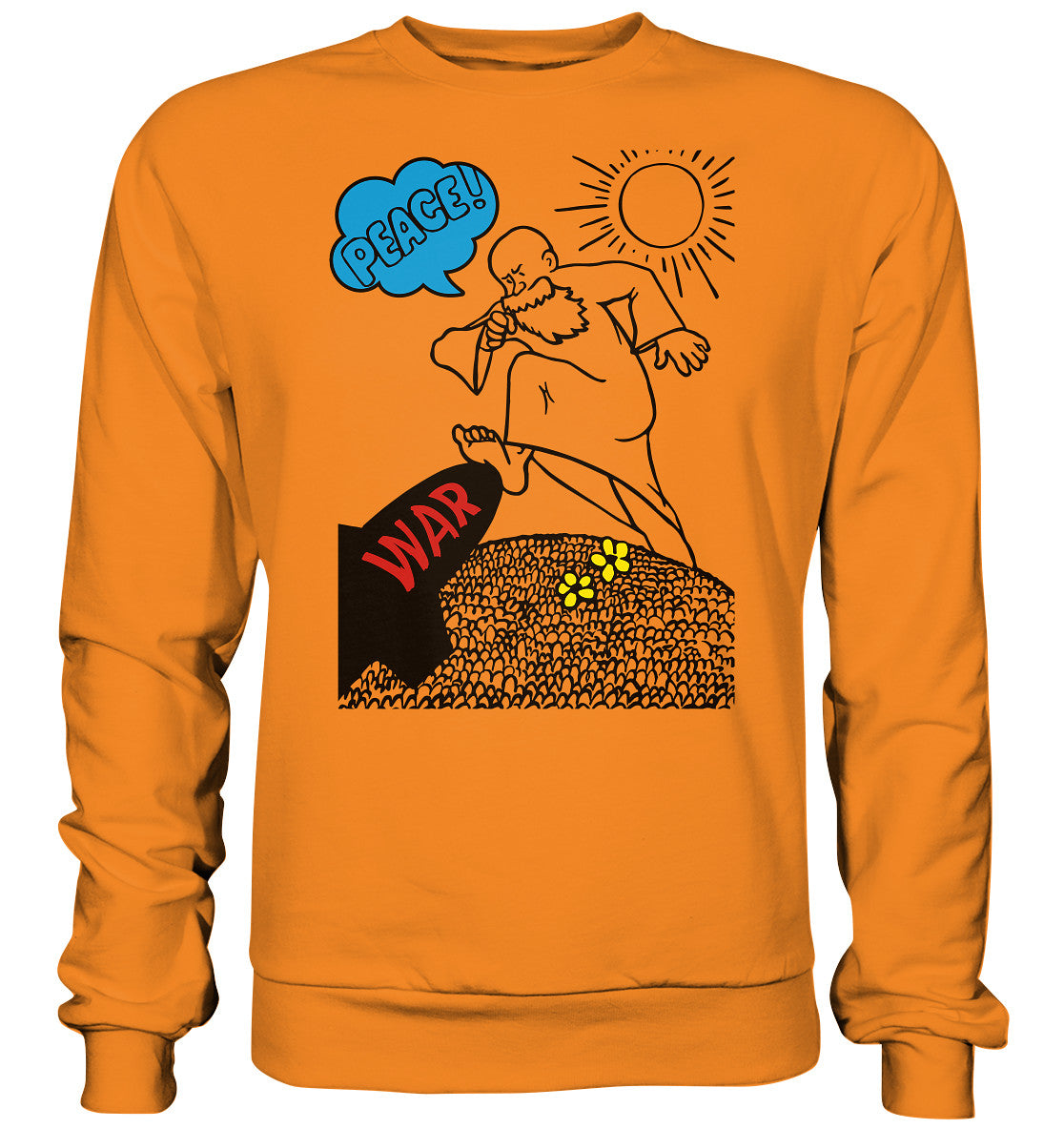 DDR Ostalgie Pullover Unisex • PEACE & WAR (ORIGINAL DDR-PLAKAT)