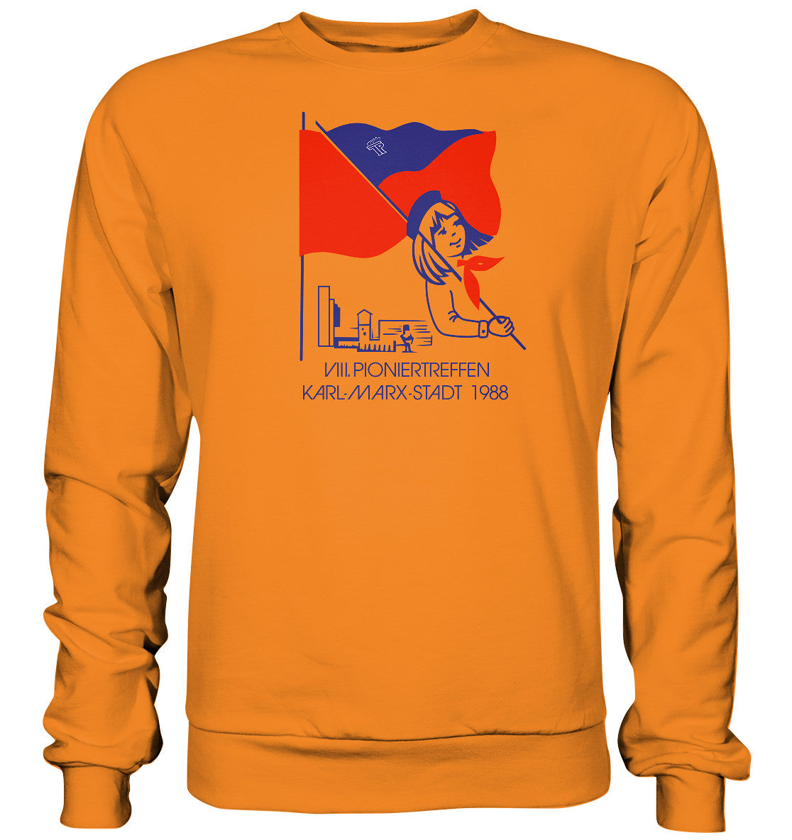 DDR Ostalgie Pullover Unisex • 8. PIONIERTREFFEN KARL-MARX-STADT 1988
