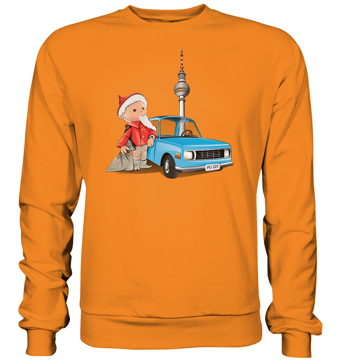 DDR Ostalgie Pullover Unisex • UNSER SANDMÄNNCHEN - MIT WARTBURG IN BERLIN (PU-325)