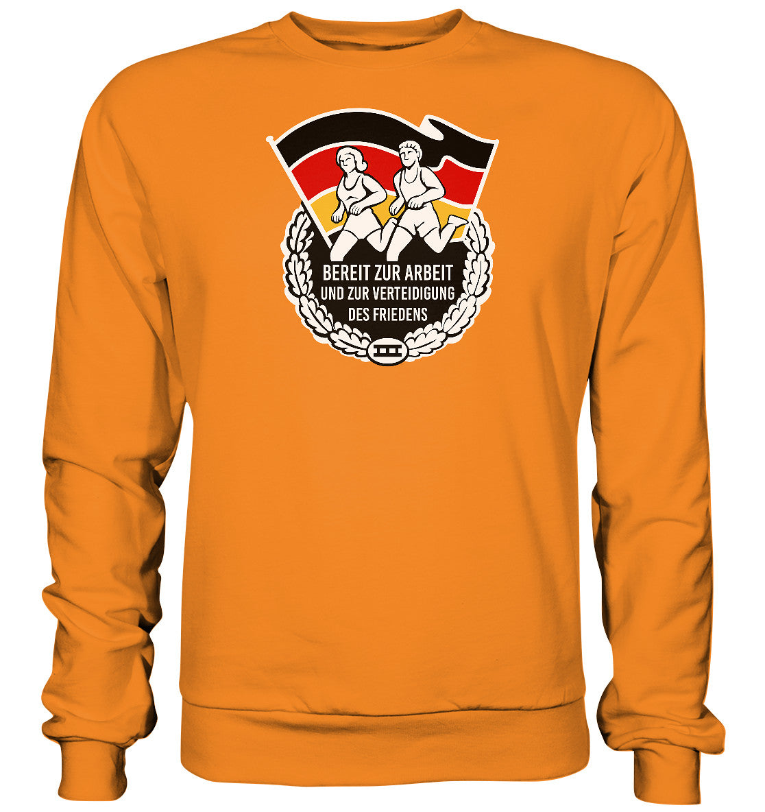 DDR Ostalgie Pullover Unisex • ORDEN - BEREIT ZUR ARBEIT UND ZUR VERTEIDIGUNG