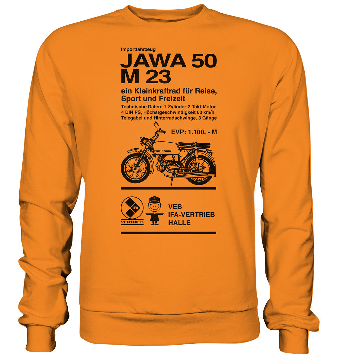 DDR Ostalgie Pullover Unisex • JAWA 50 M23 - ORIGINALPLAKAT