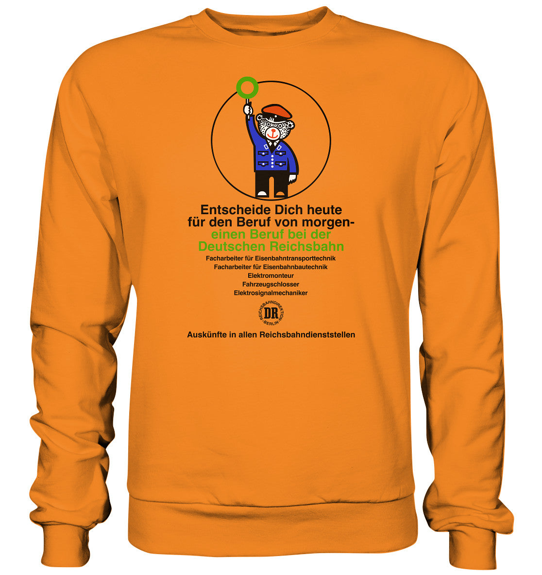 DDR Ostalgie Pullover Unisex • DEIN BERUF BEI DER DEUTSCHEN REICHSBAHN