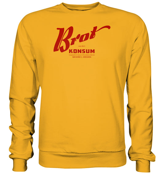 DDR Ostalgie Pullover Unisex • BROT AUS DEM KONSUM, PRODUKTION DRESDEN