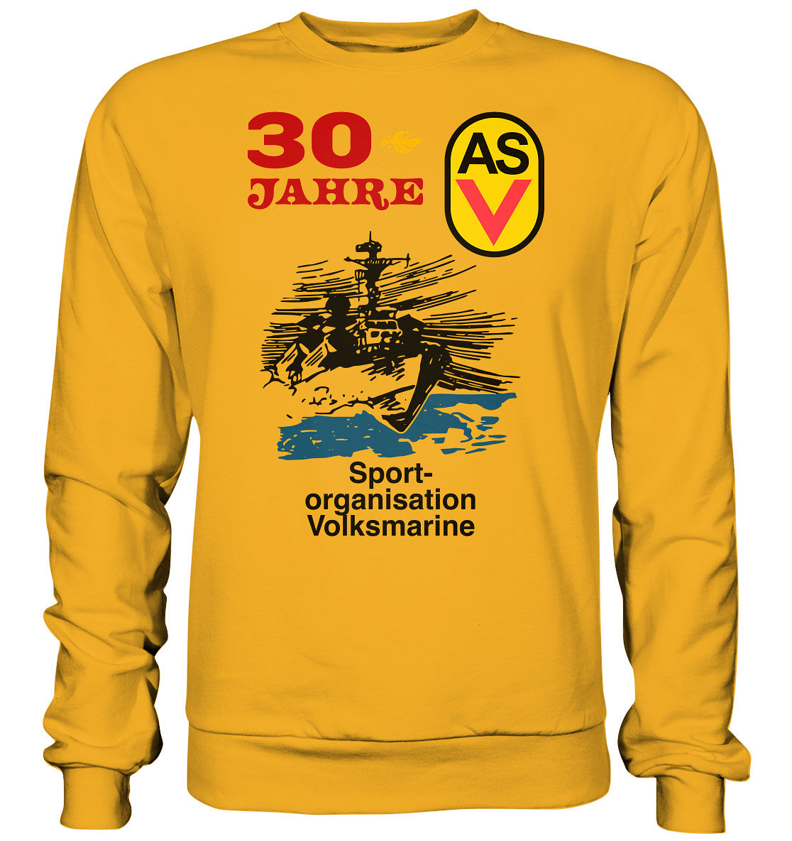 DDR Ostalgie Pullover Unisex • ASV - SPORTORGANISATION VOLKSMARINE