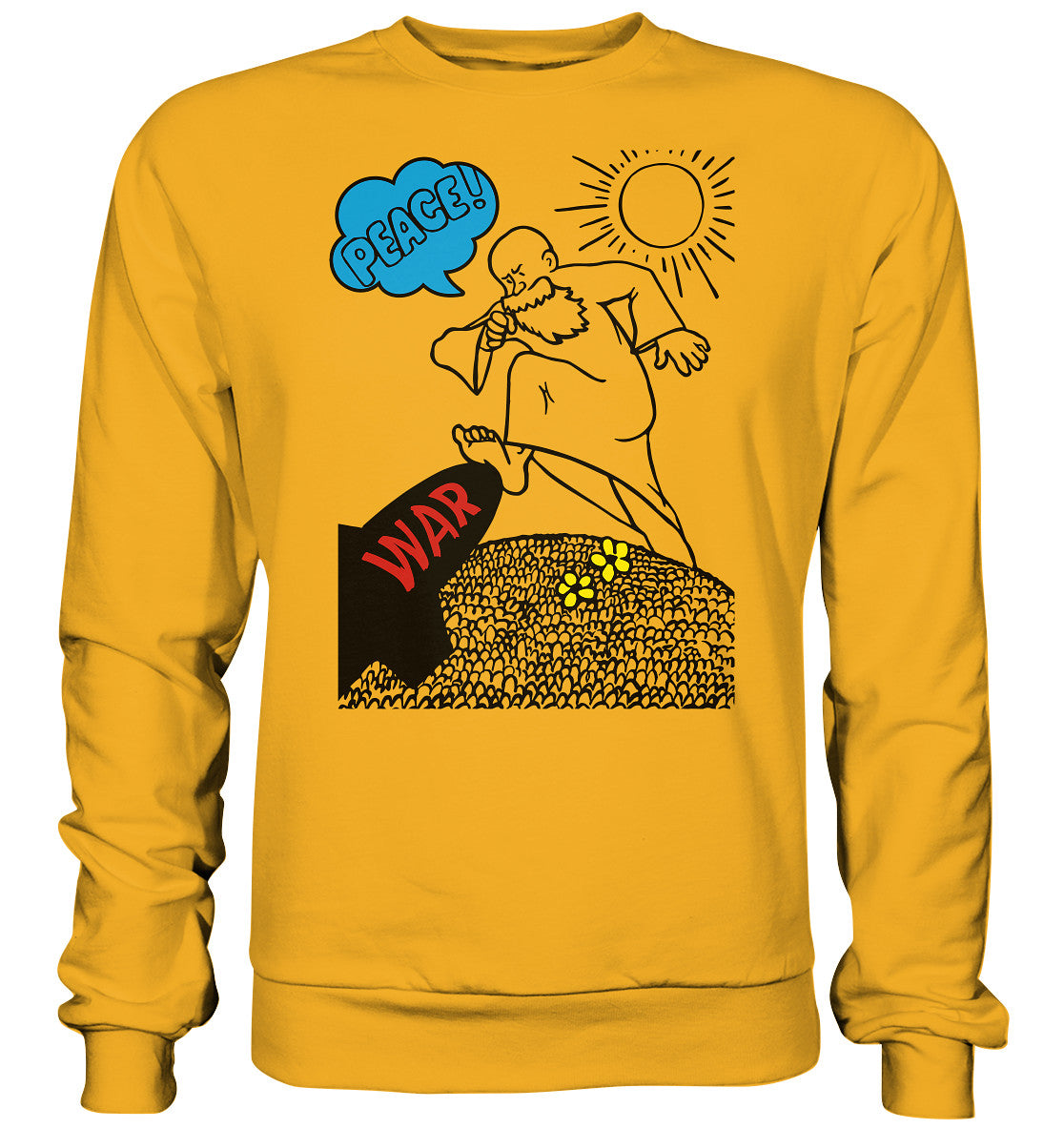 DDR Ostalgie Pullover Unisex • PEACE & WAR (ORIGINAL DDR-PLAKAT)