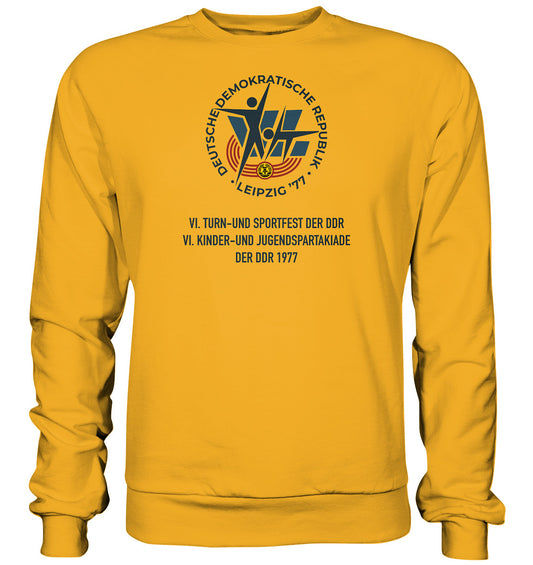 DDR Ostalgie Pullover Unisex • 6. TURN- & SPORTFEST DER DDR - LEIPZIG 1977