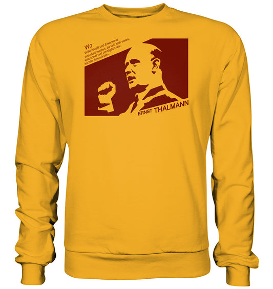 DDR Ostalgie Pullover Unisex • ERNST THÄLMANN - ORIGINAL DDR-PLAKAT