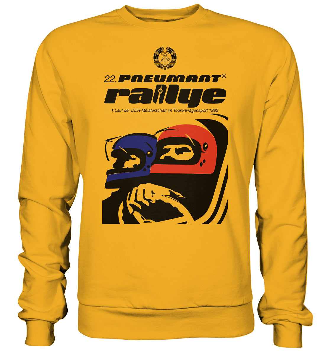 DDR Ostalgie Pullover Unisex • 22. PNEUMANT RALLYE 1982 (ORIGINAL DDR-PLAKAT)
