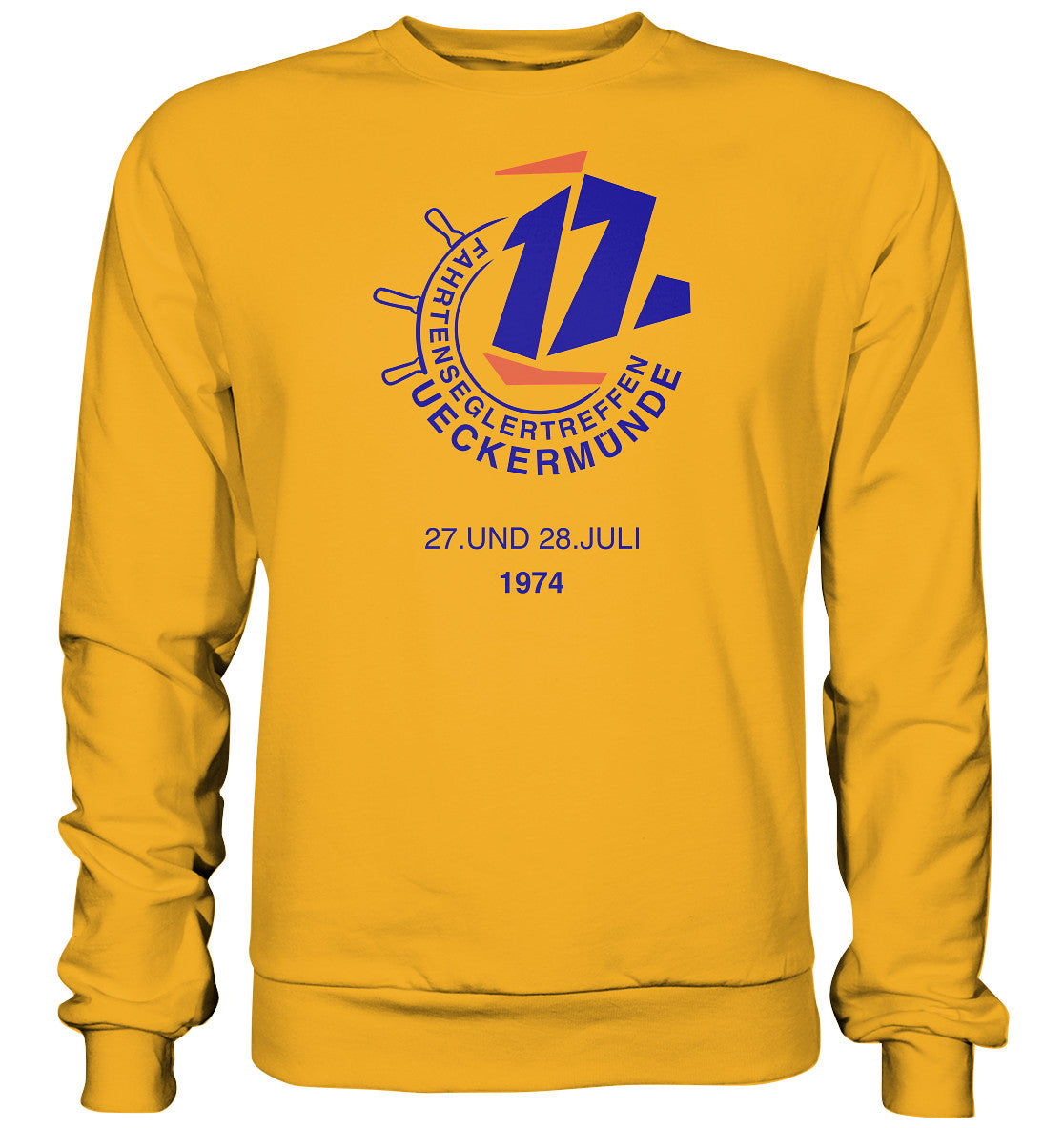DDR Ostalgie Pullover Unisex • FAHRTENSEGLERTREFFEN UCKERMÜNDE 1974 - hell
