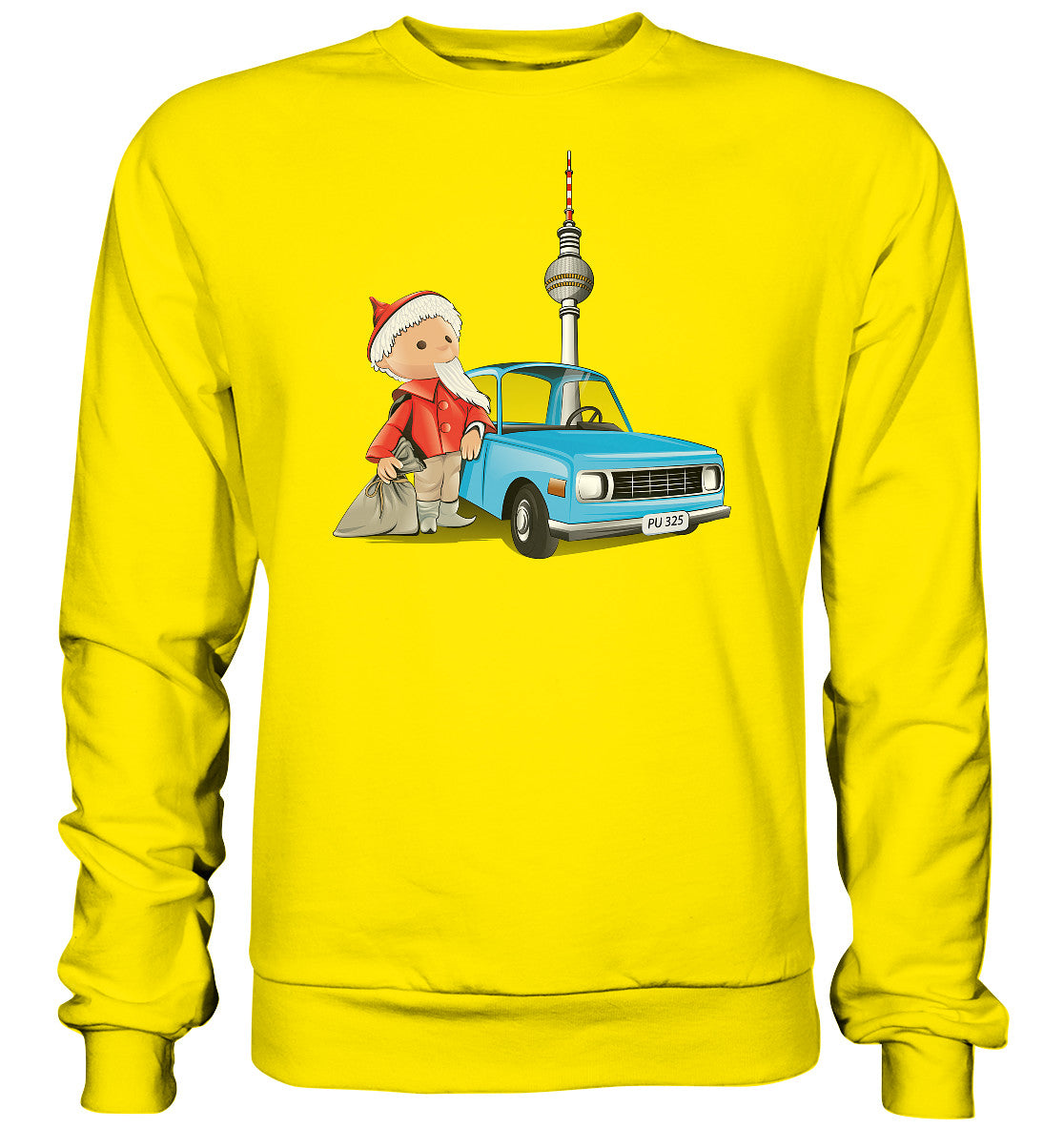 DDR Ostalgie Pullover Unisex • UNSER SANDMÄNNCHEN - MIT WARTBURG IN BERLIN (PU-325)