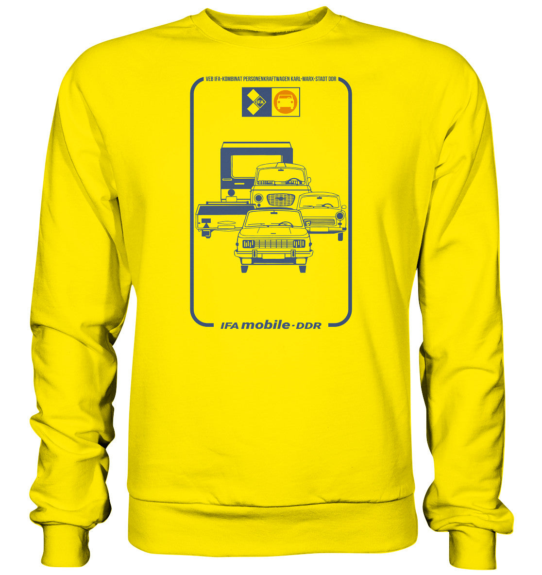 DDR Ostalgie Pullover Unisex • VEB IFA-KOMBINAT PKW KARL-MARX-STADT