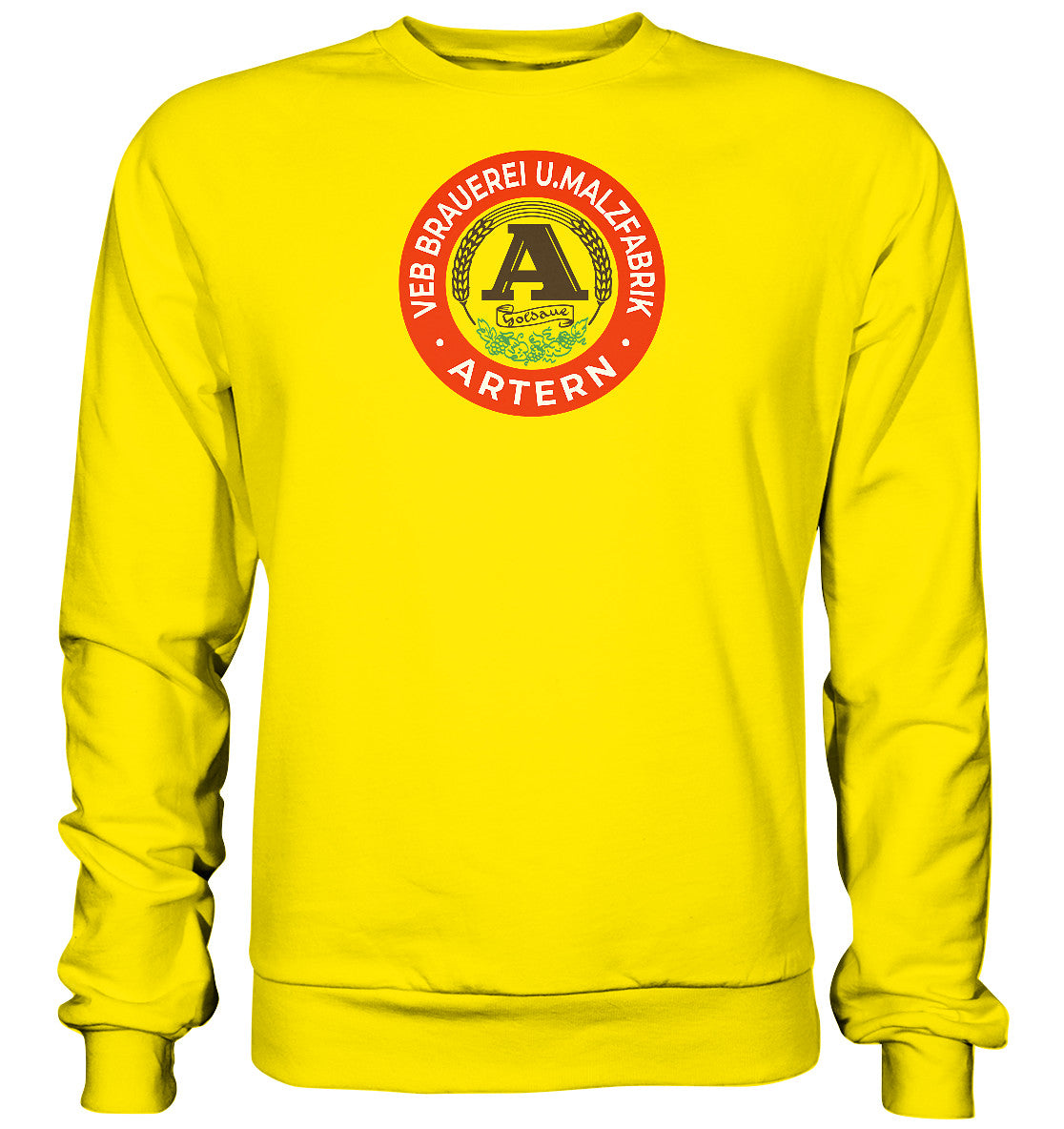 DDR Ostalgie Pullover Unisex • VEB BRAUEREI ARTERN GOLDAUE