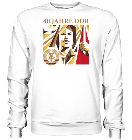 DDR Ostalgie Pullover Unisex • 40 JAHRE DDR - BRIEFMARKE - Basic Sweatshirt