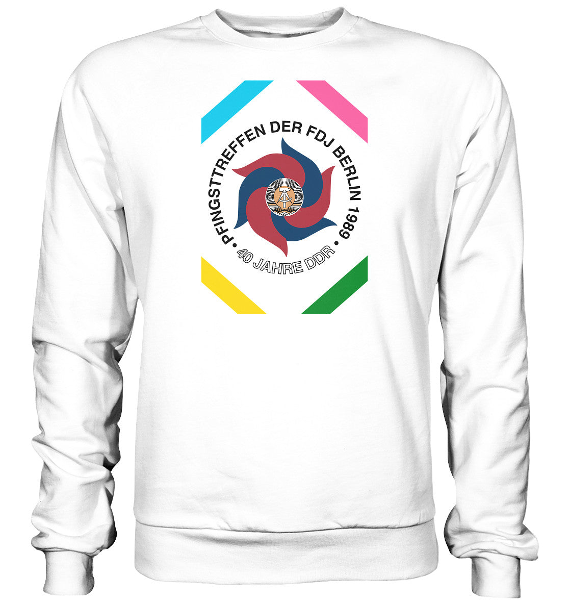 DDR Ostalgie Pullover Unisex • PFINGSTTREFFEN BERLIN 1989