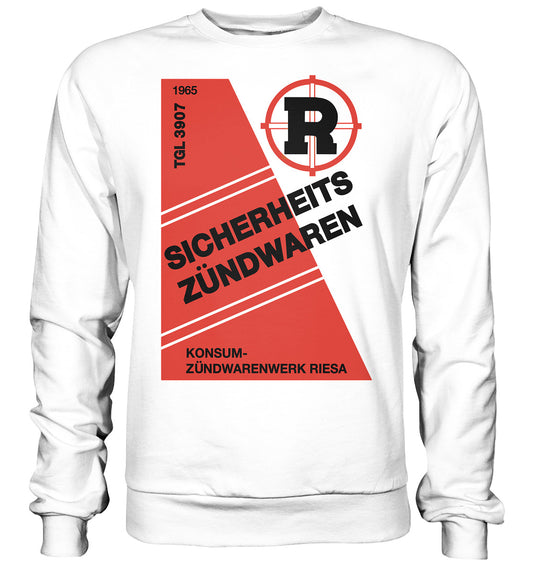 DDR Ostalgie Pullover Unisex • RIESA SICHERHEITSZÜNDWAREN