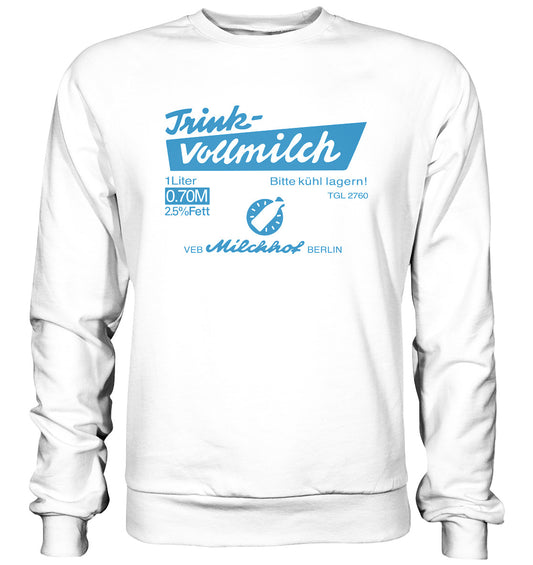 DDR Ostalgie Pullover Unisex • TRINK-VOLLMILCH - hell