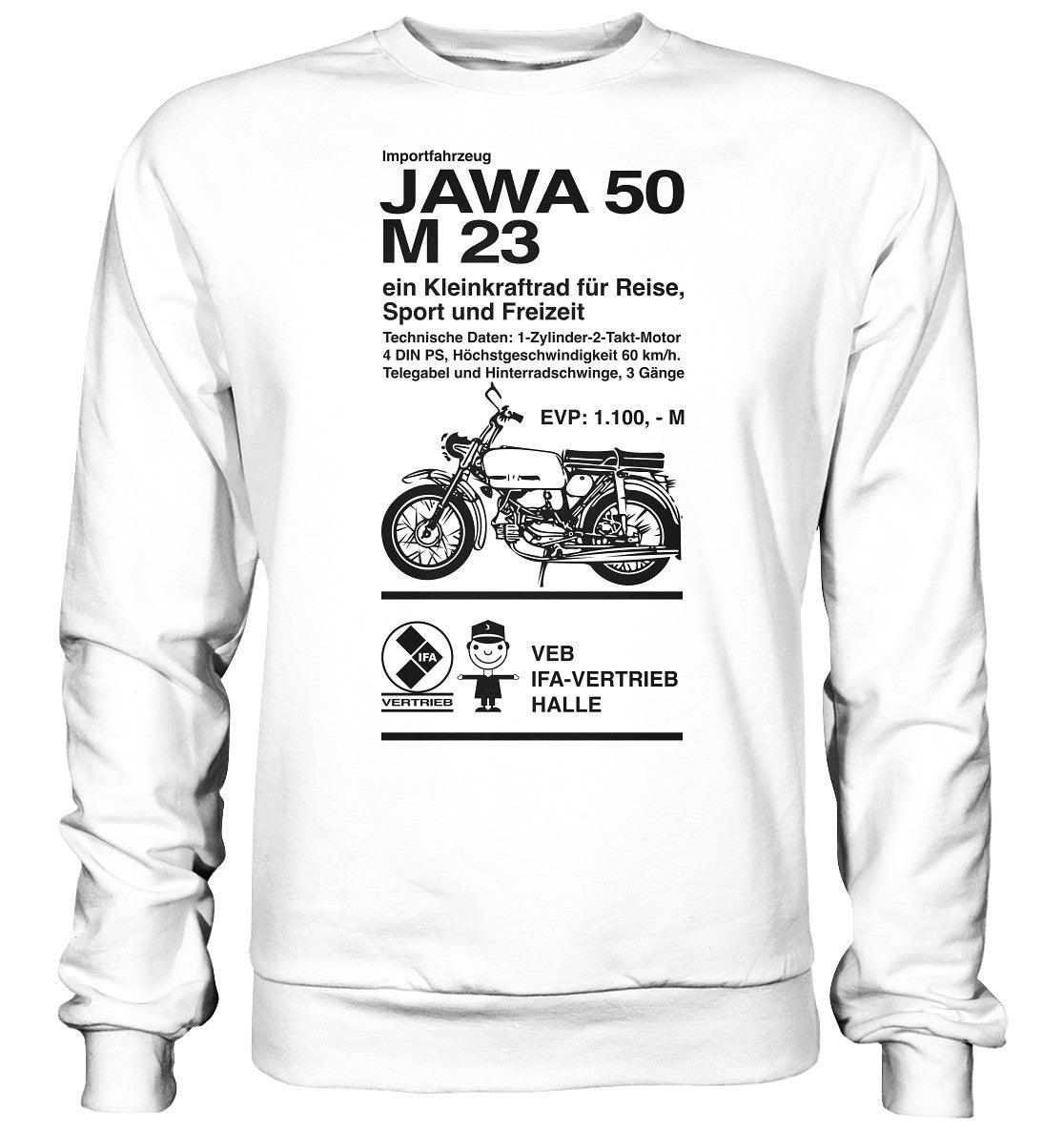 DDR Ostalgie Pullover Unisex • JAWA 50 M23 - ORIGINALPLAKAT