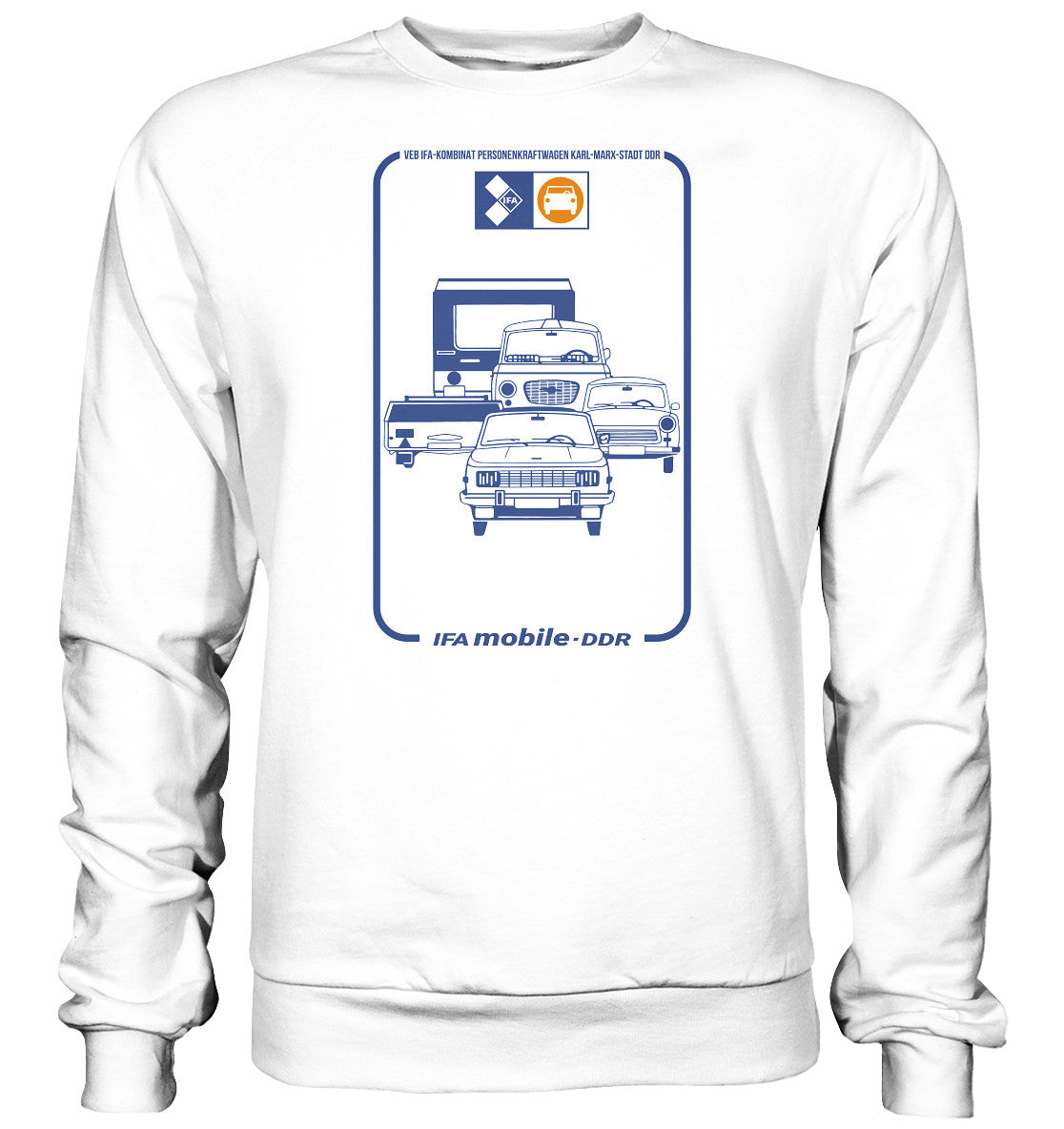 DDR Ostalgie Pullover Unisex • VEB IFA-KOMBINAT PKW KARL-MARX-STADT