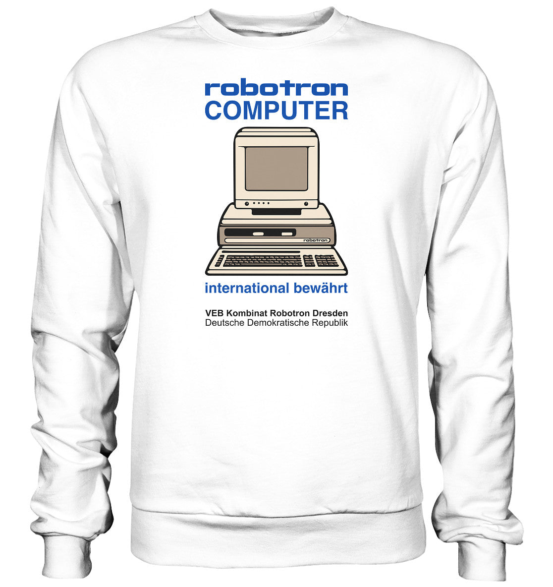 DDR Ostalgie Pullover Unisex • ROBOTRON COMPUTER DRESDEN