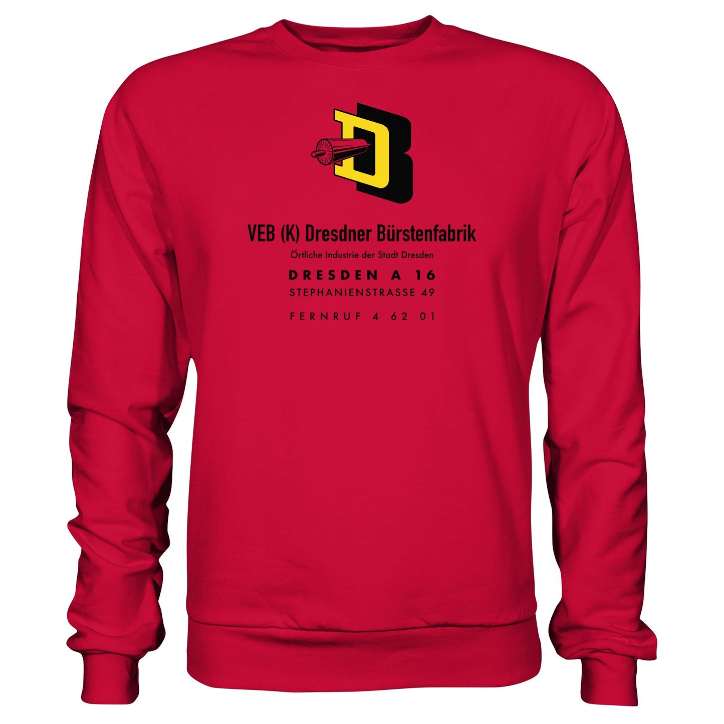 DDR Ostalgie Pullover Unisex • VEB DRESDNER BÜRSTENFABRIK