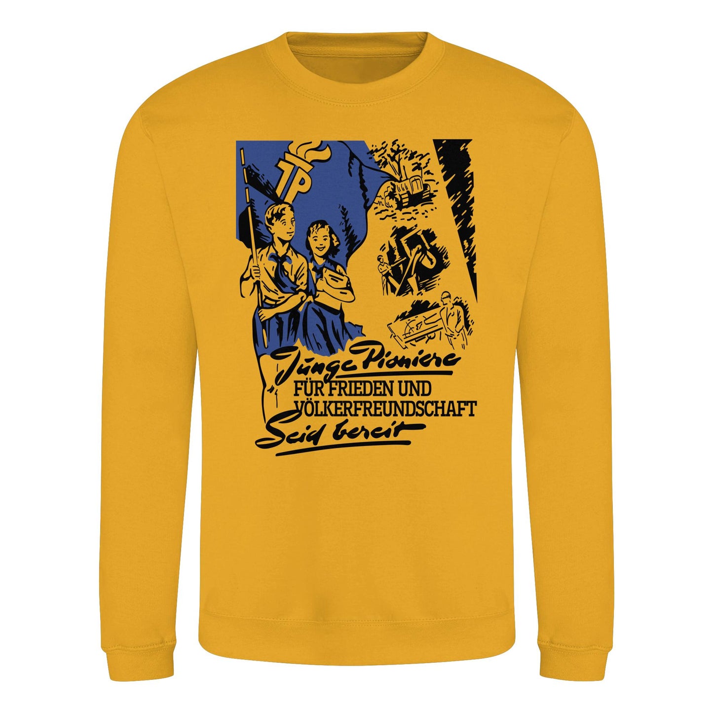 DDR Ostalgie Pullover Unisex • JUNGE PIONIERE FÜR FRIEDEN UND VÖLKERFREUNDSCHAFT - SEID BEREIT