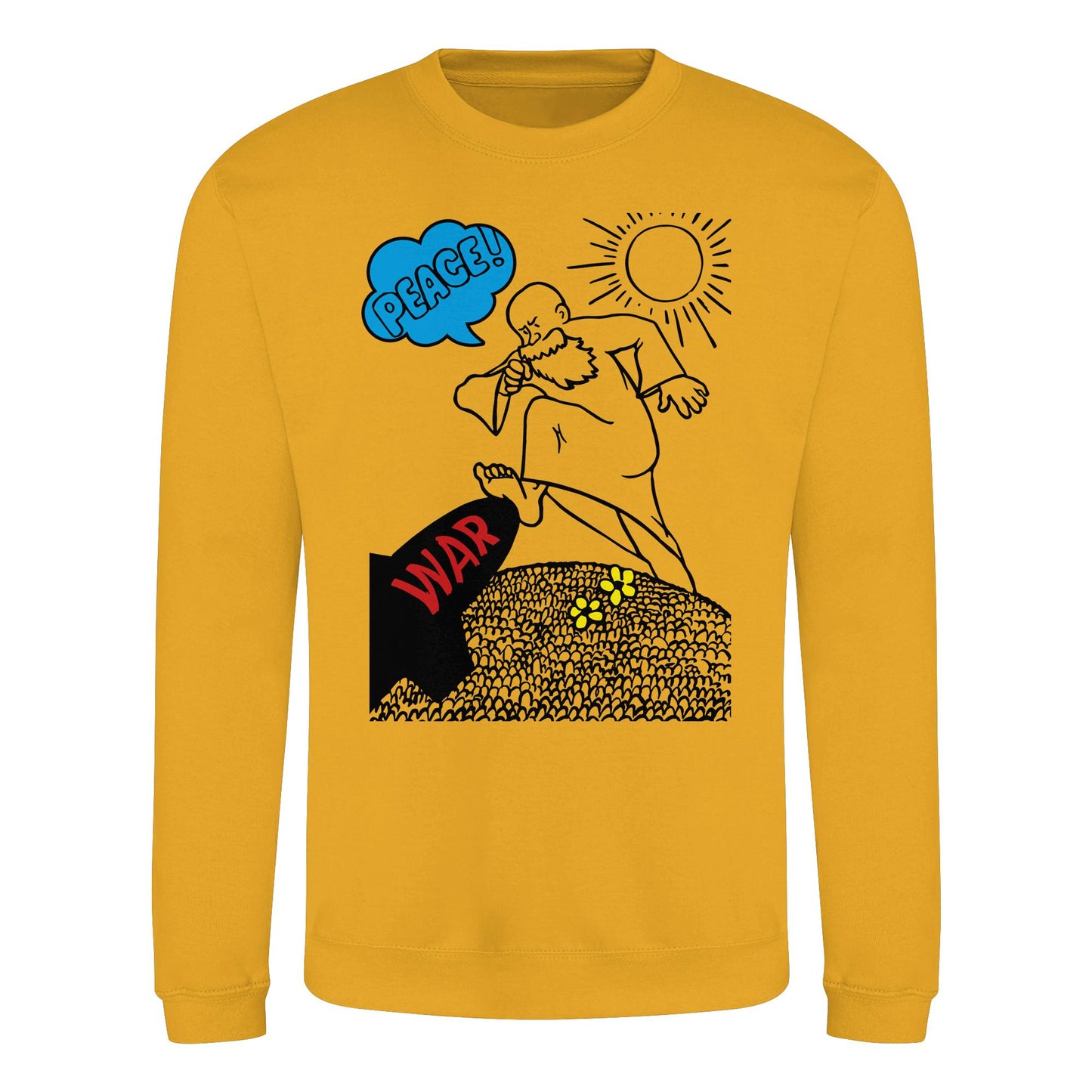 DDR Ostalgie Pullover Unisex • PEACE & WAR (ORIGINAL DDR-PLAKAT)