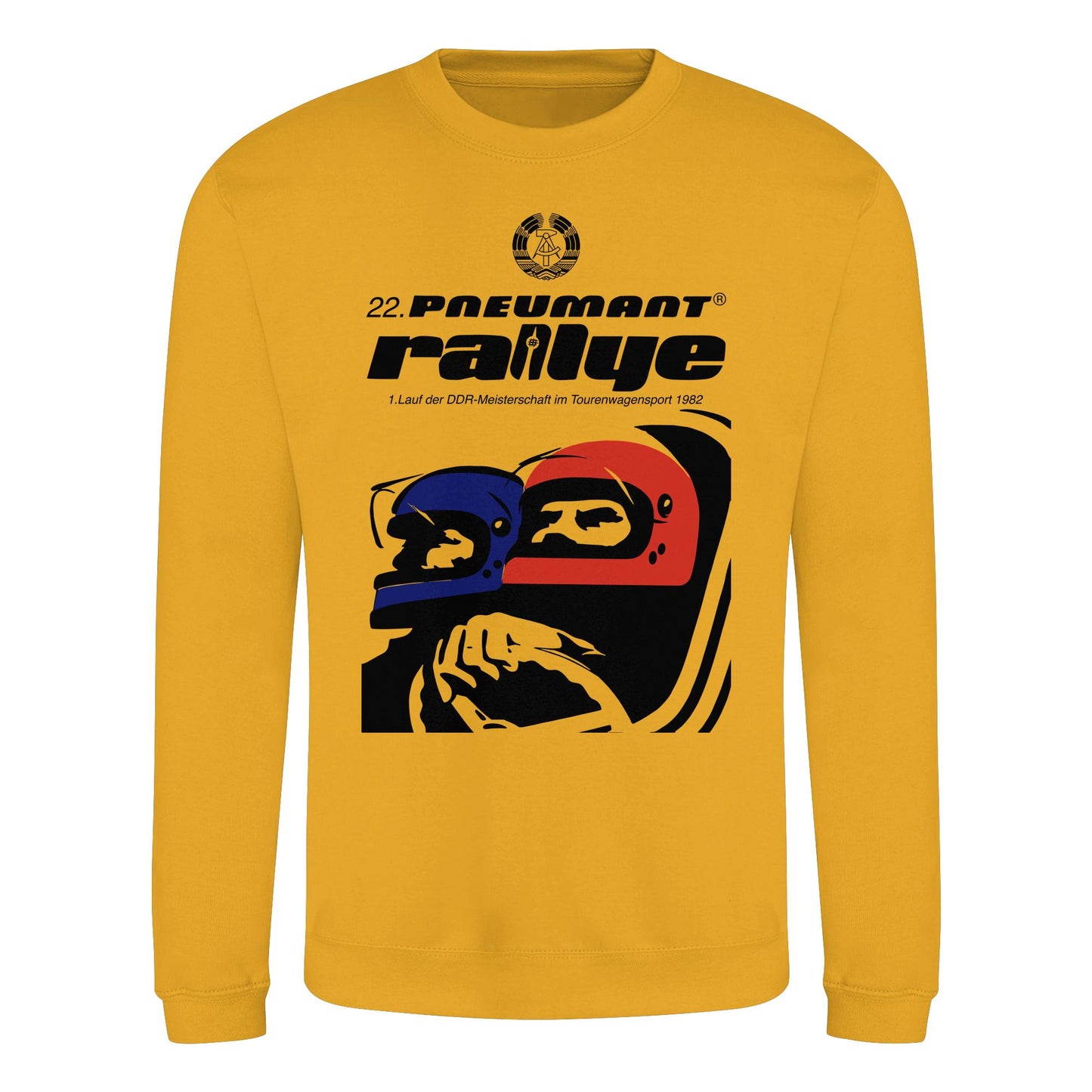 DDR Ostalgie Pullover Unisex • 22. PNEUMANT RALLYE 1982 (ORIGINAL DDR-PLAKAT)