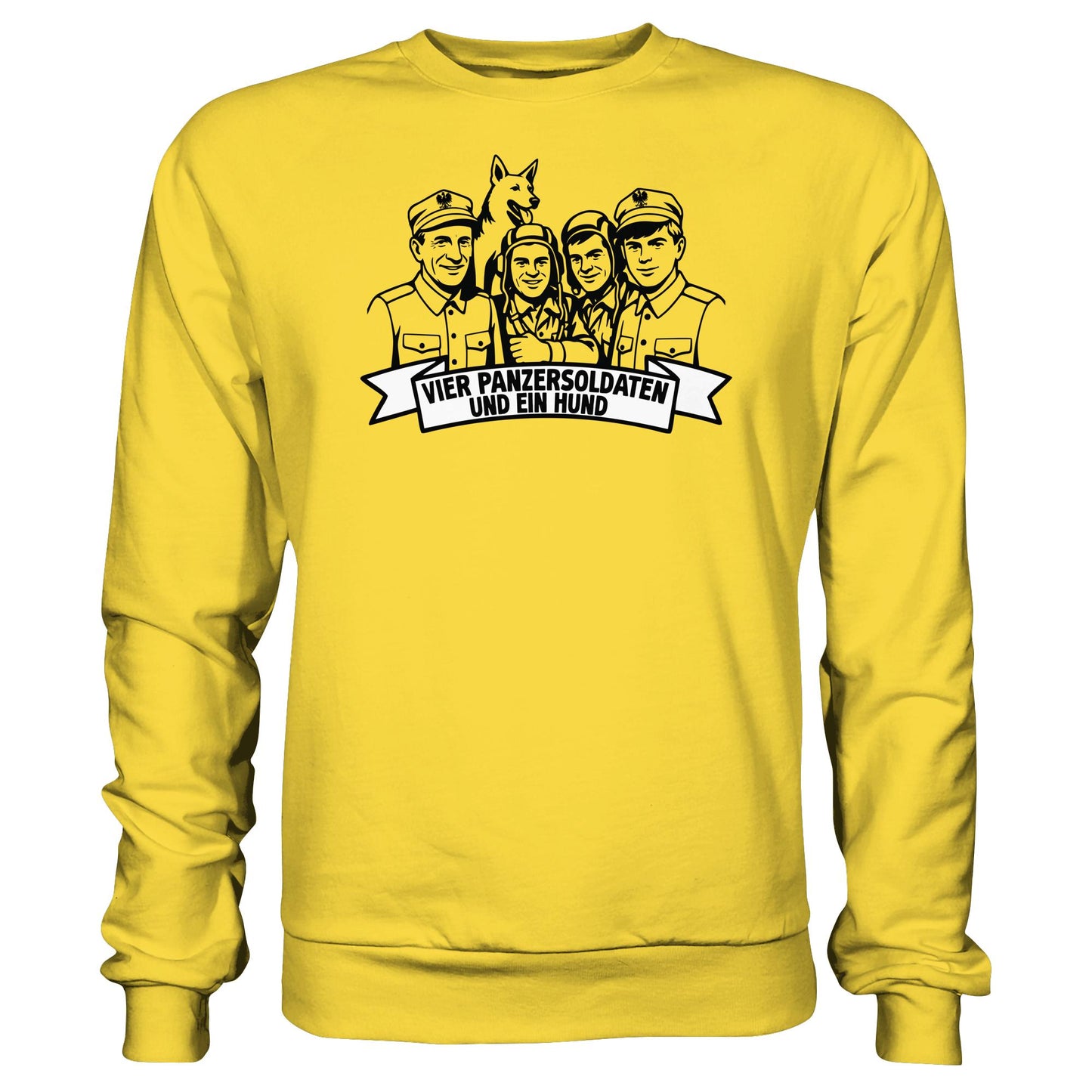 DDR Ostalgie Pullover Unisex • VIER PANZERSOLDATEN UND EIN HUND