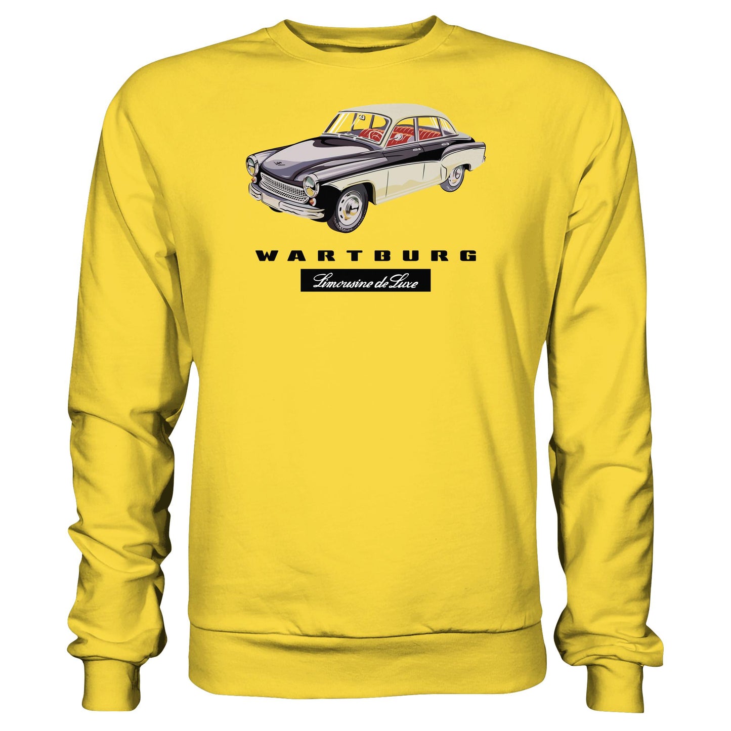 DDR Ostalgie Pullover Unisex • WARTBURG - LIMOUSINE DE LUXE (ORIGINAL WERBUNG)