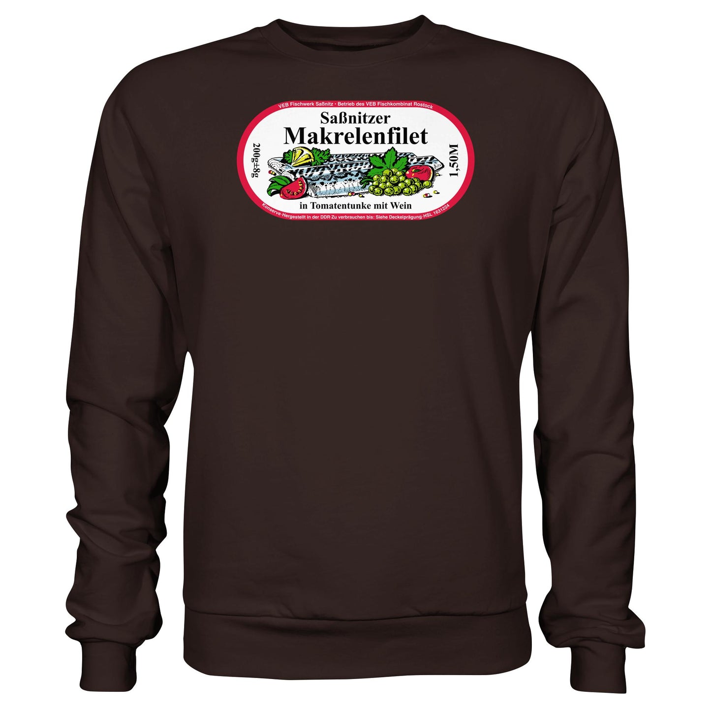 DDR Ostalgie Pullover Unisex • SASSNITZER MAKRELENFILET - VEB FISCHWERK