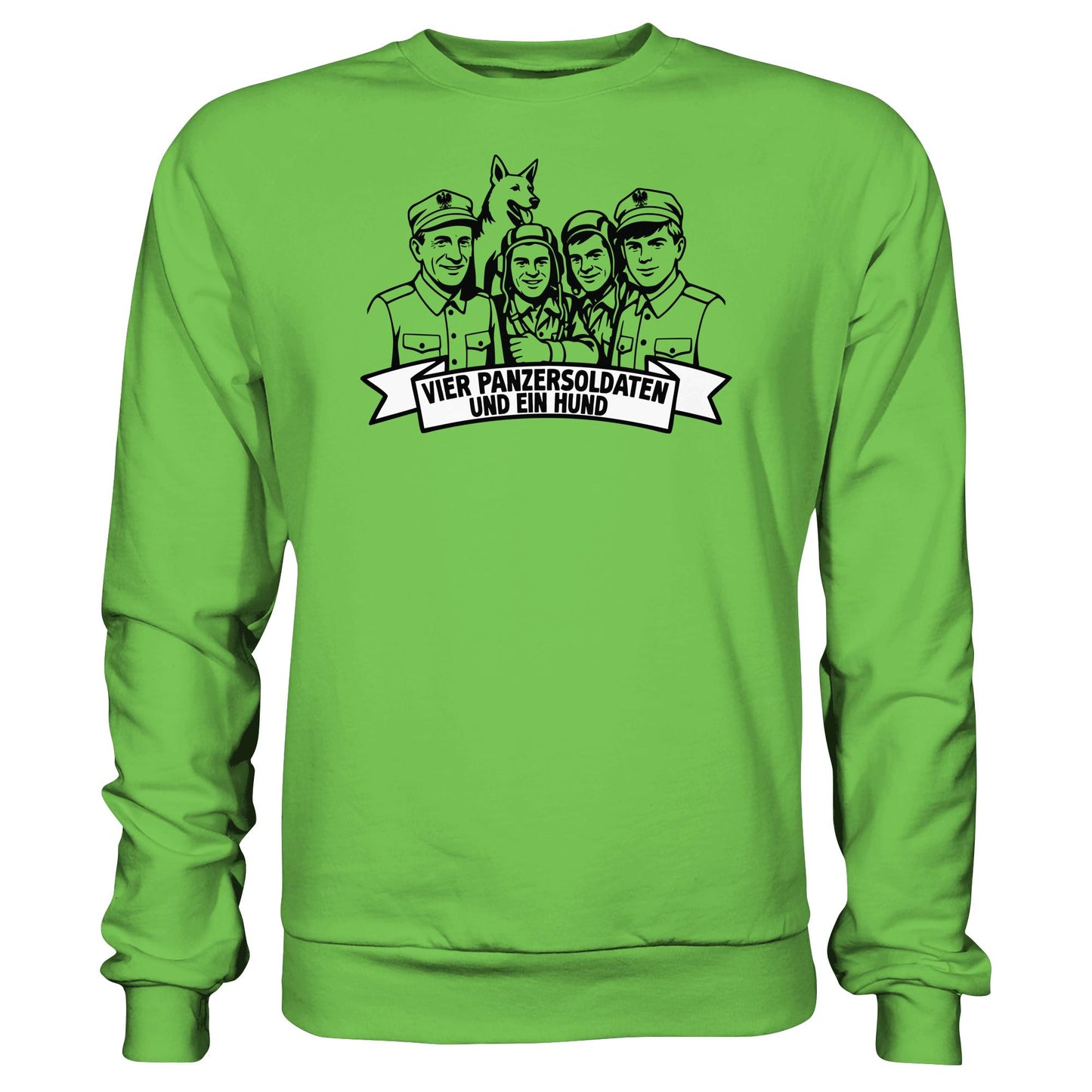DDR Ostalgie Pullover Unisex • VIER PANZERSOLDATEN UND EIN HUND
