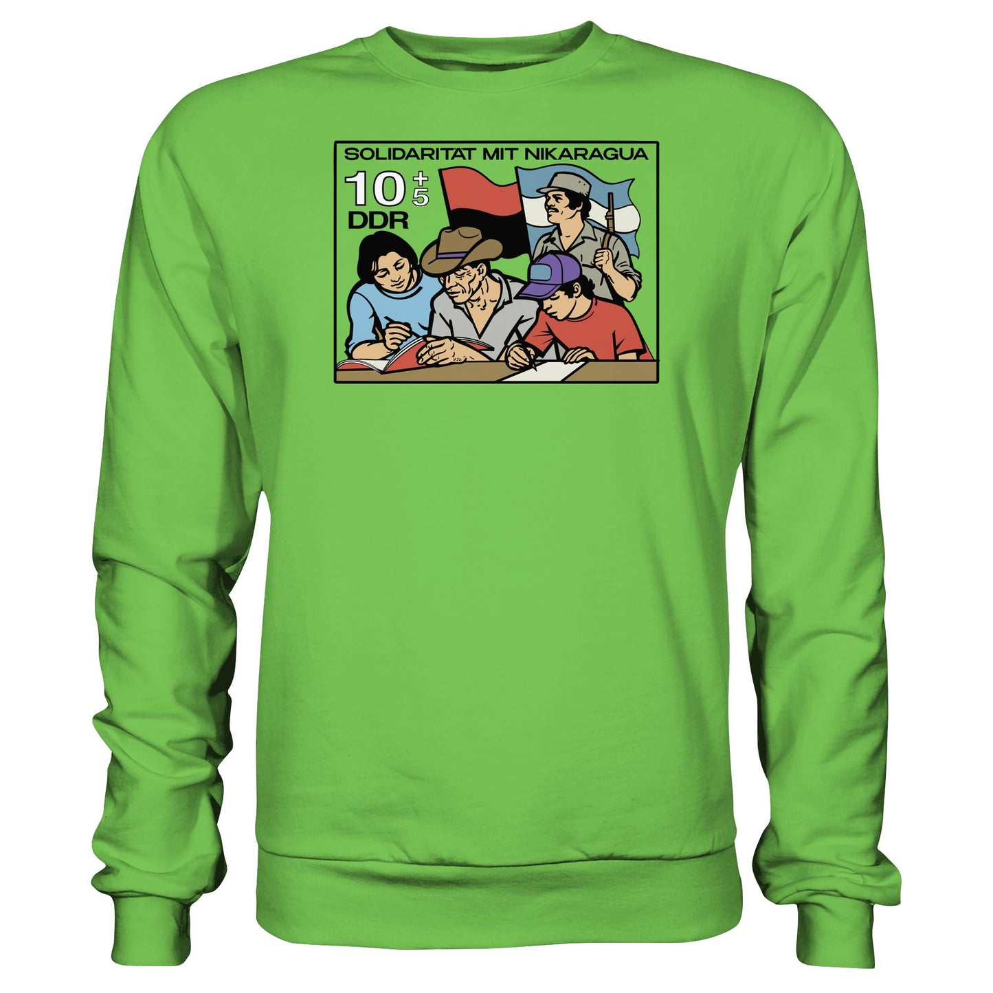 DDR Ostalgie Pullover Unisex • SOLIDARITÄT MIT NIKARAGUA (DDR-BRIEFMARKE)