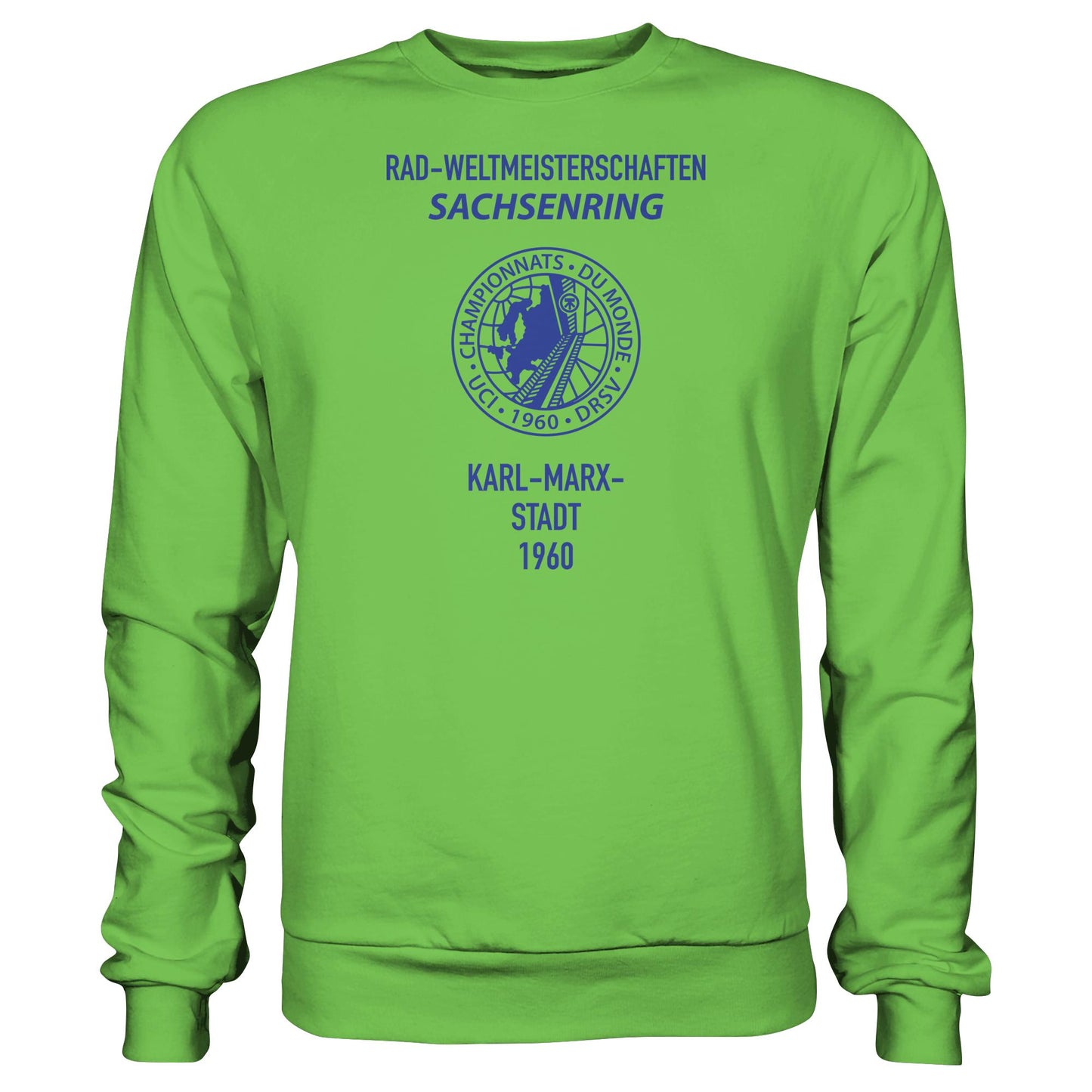 DDR Ostalgie Pullover Unisex • RADWELTMEISTERSCHAFTEN SACHSENRING, KARL-MARX-STADT 1960