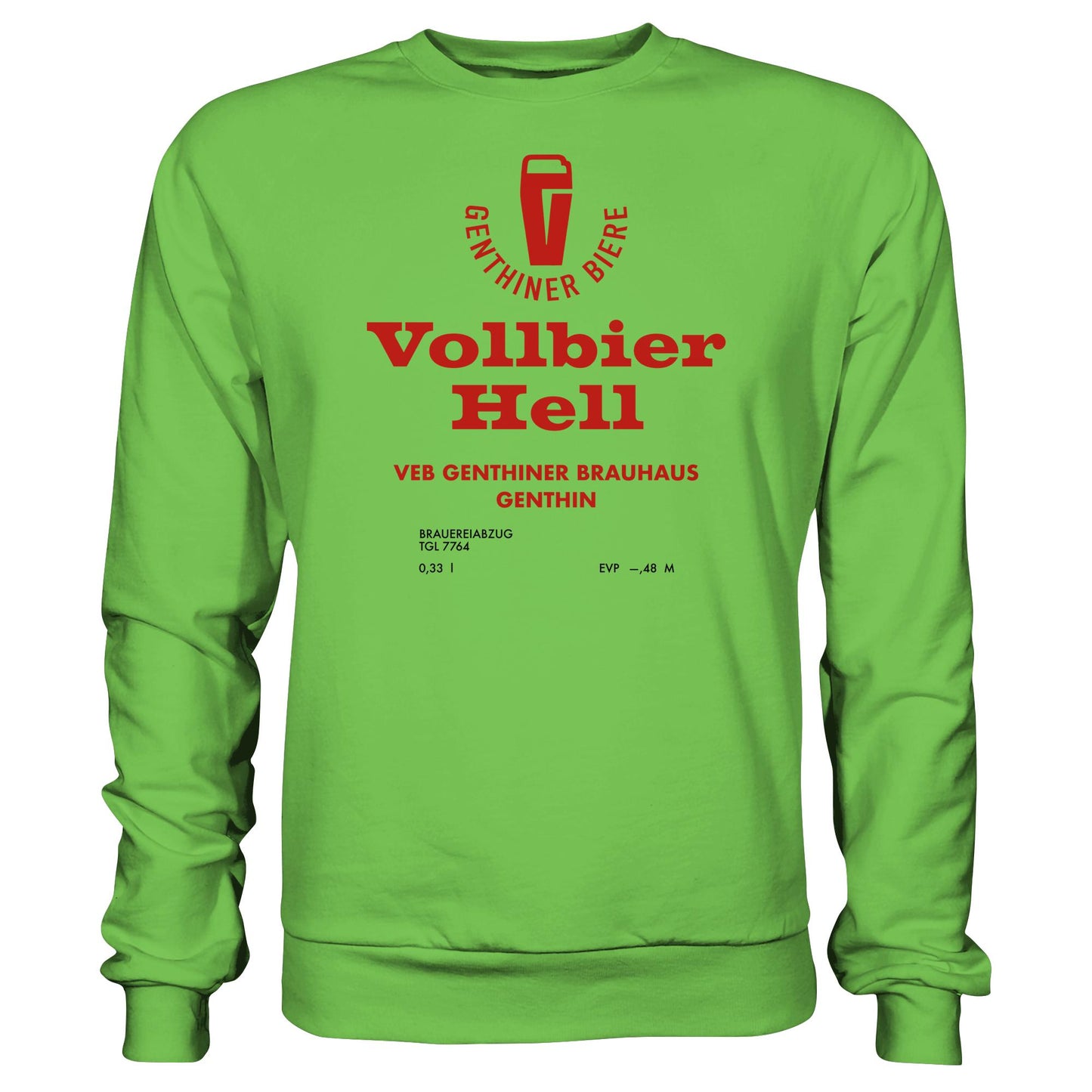 DDR Ostalgie Pullover Unisex • VEB GENTHINER BRAUHAUS