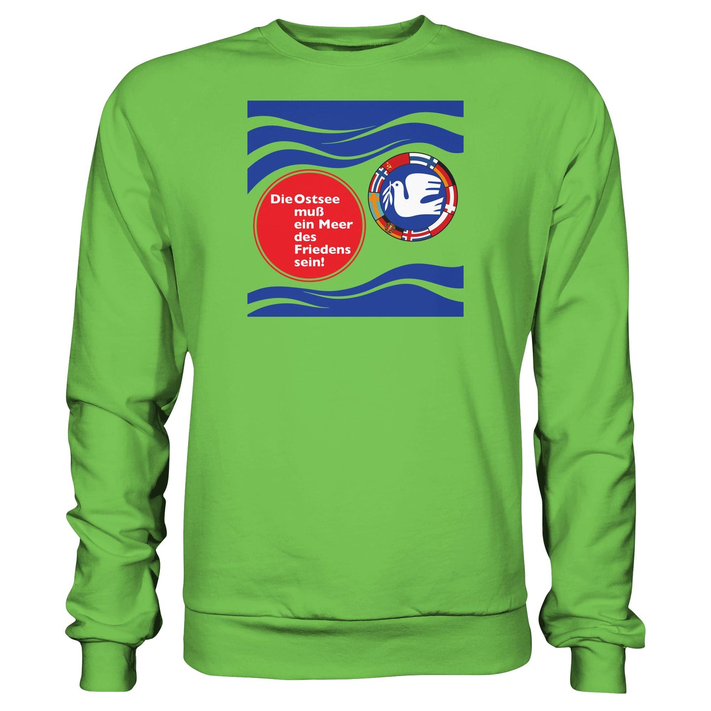 DDR Ostalgie Pullover Unisex • DIE OSTSEE MUSS EIN MEER DES FRIEDENS SEIN (ORIGINAL BANNER)