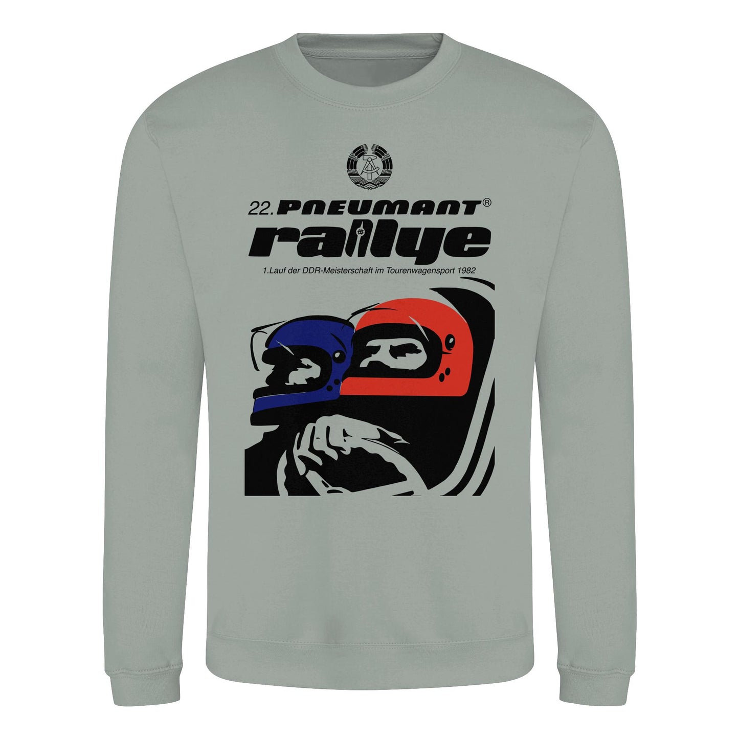 DDR Ostalgie Pullover Unisex • 22. PNEUMANT RALLYE 1982 (ORIGINAL DDR-PLAKAT)