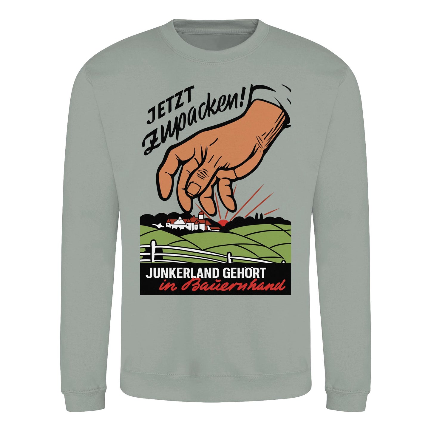 DDR Ostalgie Pullover Unisex • JUNKERLAND GEHÖRT IN BAUERNHAND! - ORIGINALPLAKAT