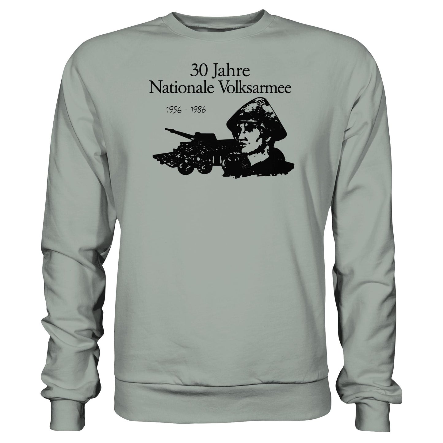 DDR Ostalgie Pullover Unisex • 30 JAHRE NATIONALE VOLKSARMEE (ORIGINAL BRIEFMARKE)