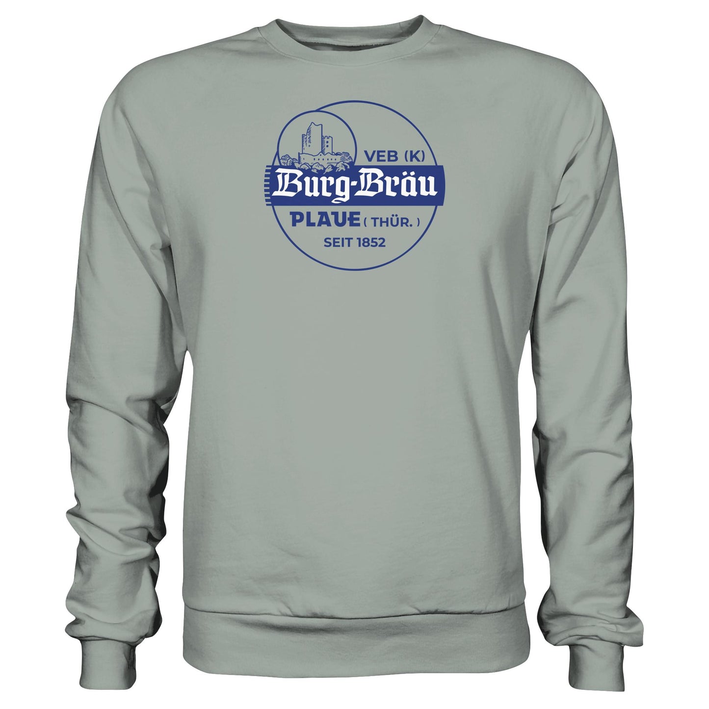 DDR Ostalgie Pullover Unisex • VEB BURG-BRÄU PLAUE BIERE