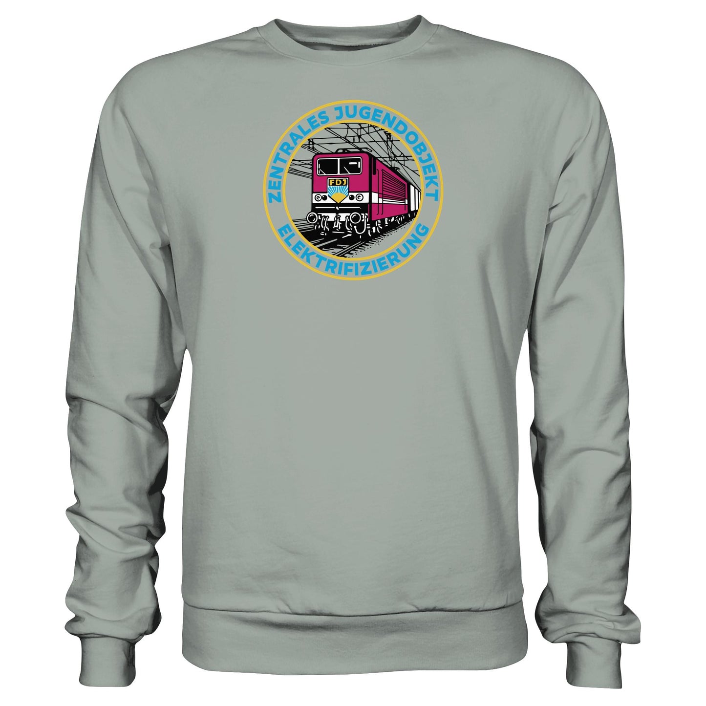 DDR Ostalgie Pullover Unisex • DR - FDJ ZENTRALES JUGENDOBJEKT ELEKTRIFIZIERUNG