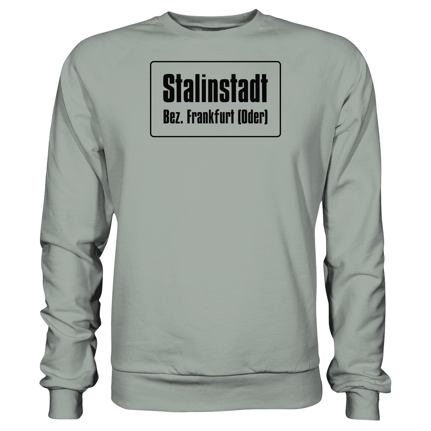 DDR Ostalgie Pullover Unisex • STALINSTADT - EISENHÜTTENKOMBINAT OST EKO (ORIGINAL-SCHILD)